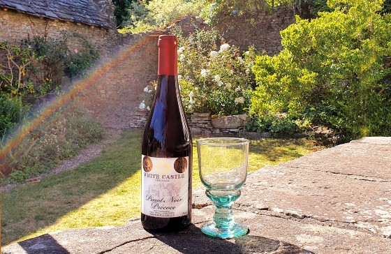 Bottle of Wine with wine glass